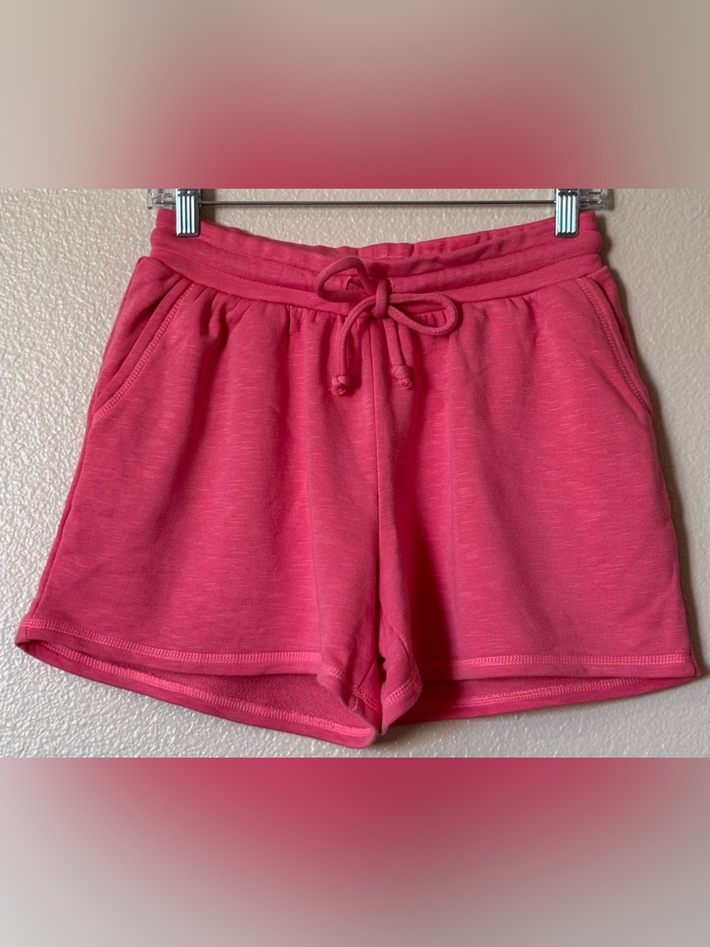 Chaser Slub French Terry Easy Shorts Hot Pink Drawstring Lounge Medium